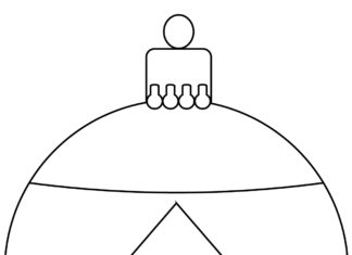 Bombka z choinką bombka z choinką obrazek do drukowania