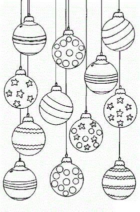 Bombki w różne wzory obrazek do drukowania