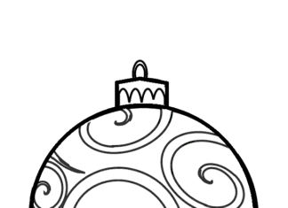 Duża bombka Duża bombka obrazek do drukowania