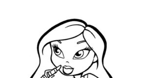 Bratz robi makijaż bratz robi makijaż obrazek do drukowania