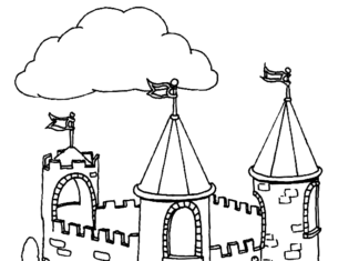 Bajkowy Zamek bajkowy zamek obrazek do drukowania