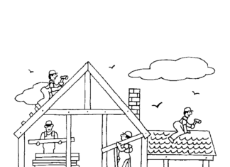 Robotnicy na budowie robotnicy na budowie obrazek do drukowania