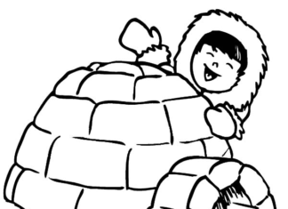 Igloo igloo obrazek do drukowania