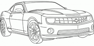 chevrolet camaro obrazek do drukowania