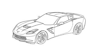 chevrolet corvette obrazek do drukowania
