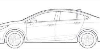 chevrolet cruze obrazek do drukowania