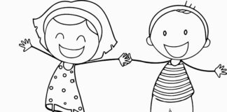 Chłopak i dziewczyna chłopak i dziewczyna obrazek do drukowania