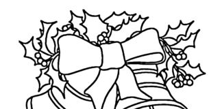 Dekoracja z dzwoneczkami dekoracja z dzwoneczkami obrazek do drukowania