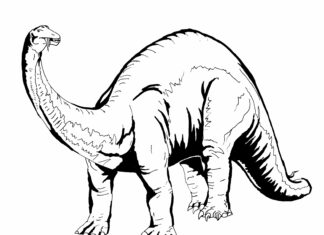 Gruby dinozaur obrazek do drukowania