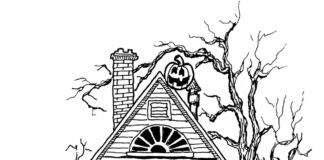 Dom duchów dom duchów obrazek do drukowania