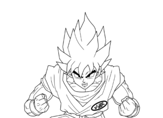 dragon ball goku obrazek do drukowania