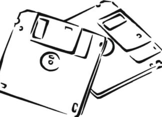 Stare dyskietki dyskietki obrazek do drukowania