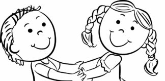 dzieci tańczao obrazek do drukowania