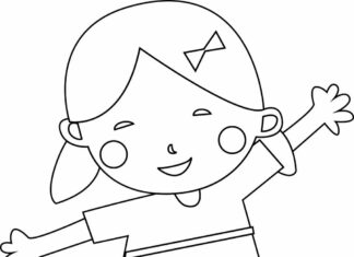 Dziewczynka do malowania dziewczynka do malowania obrazek do drukowania