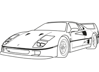ferrari f40 obrazek do drukowania