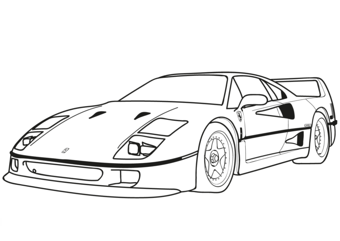 ferrari f40 obrazek do drukowania