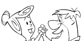 flinstonowie tańczą obrazek do drukowania