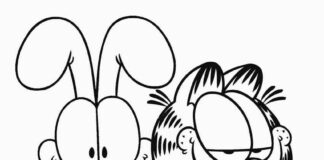 Garfield i Odie garfield obrazek do drukowania