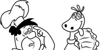 grill u flinstonów obrazek do drukowania