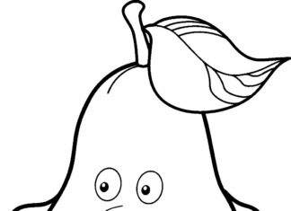 gruszka dla dzieci obrazek do drukowania