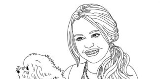 Hanna Montana z pieskiem hanna montana obrazek do drukowania