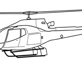 helikopter na lądowisku obrazek do drukowania