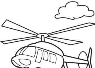 helikopter policyjny obrazek do drukowania