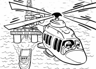 helikopter wojskowy obrazek do drukowania