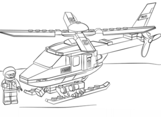 helikopter lego obrazek do drukowania