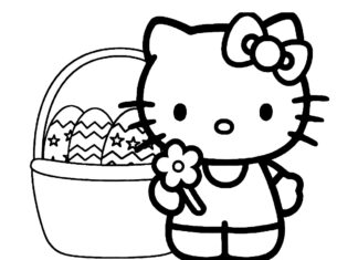 hello kitty wielkanoc obrazek do drukowania