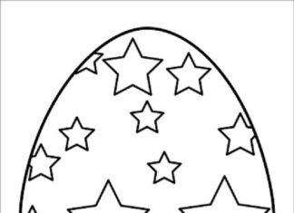 Jajko wielkanocne w gwiazdki jajko wielkanocne w gwiazdki obrazek do drukowania