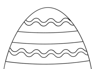 Pisanka w proste wzorki obrazek do drukowania