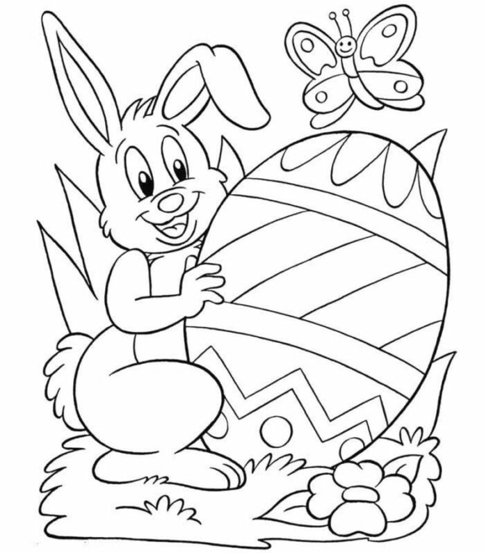 Wielka pisanka wielkanocna obrazek do drukowania