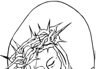 Jezus w cierniowej koronie jezus w cierniowej koronie obrazek do drukowania