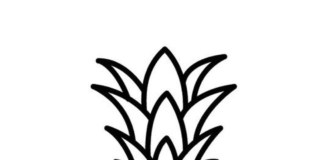 Klasyczny ananas klastyczny ananas obrazek do drukowania