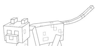 Kot Minecraft kot minecraft obrazek do drukowania