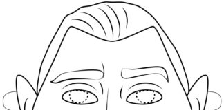 Maska Wampira maska wampira na halloween obrazek do drukowania