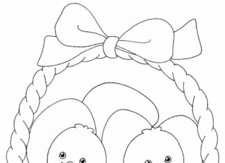 Małe kurczaki w koszyku małe kurczaki w koszyczku obrazek do drukowania