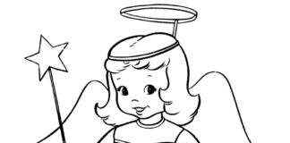 Mały Aniołek mały aniołek obrazek do drukowania