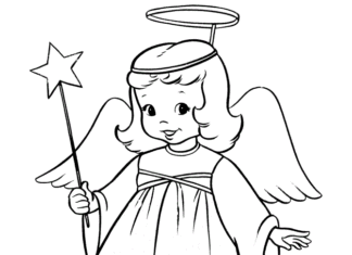 Mały Aniołek mały aniołek obrazek do drukowania