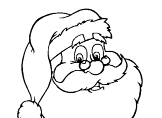 Twarz Mikołaja twarz mikołaja obrazek do drukowania