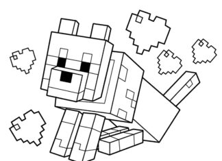 minecraft pies obrazek do drukowania