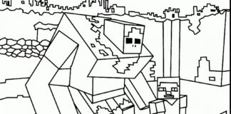Potwór z Minecraft potwory minecraft obrazek do drukowania