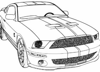 mustang po tuningu obrazek do drukowania