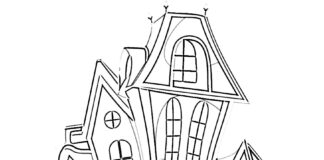 Nawiedzony dom wiedźmy nawiedzony dom wiedźmy obrazek do drukowania