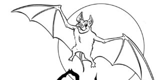 Nietoperz i księżyc nietoperz i księżyc obrazek do drukowania