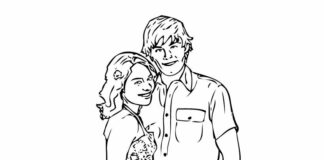 Para z High School Musical para z hight school musical obrazek do drukowania