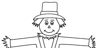 Polny strach na wróble strach na wróble obrazek do drukowania