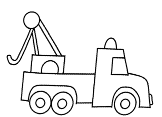 Samochód do holowania pojazdów Samochód do holowania pojazdów obrazek do drukowania