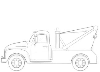 Samochód holowniczy samochód holowniczy obrazek do drukowania